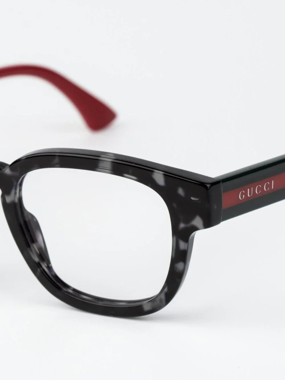 Gucci Women Eyeglasses Grey Havana Square GG1992O 002 NEW AUTHENTIC